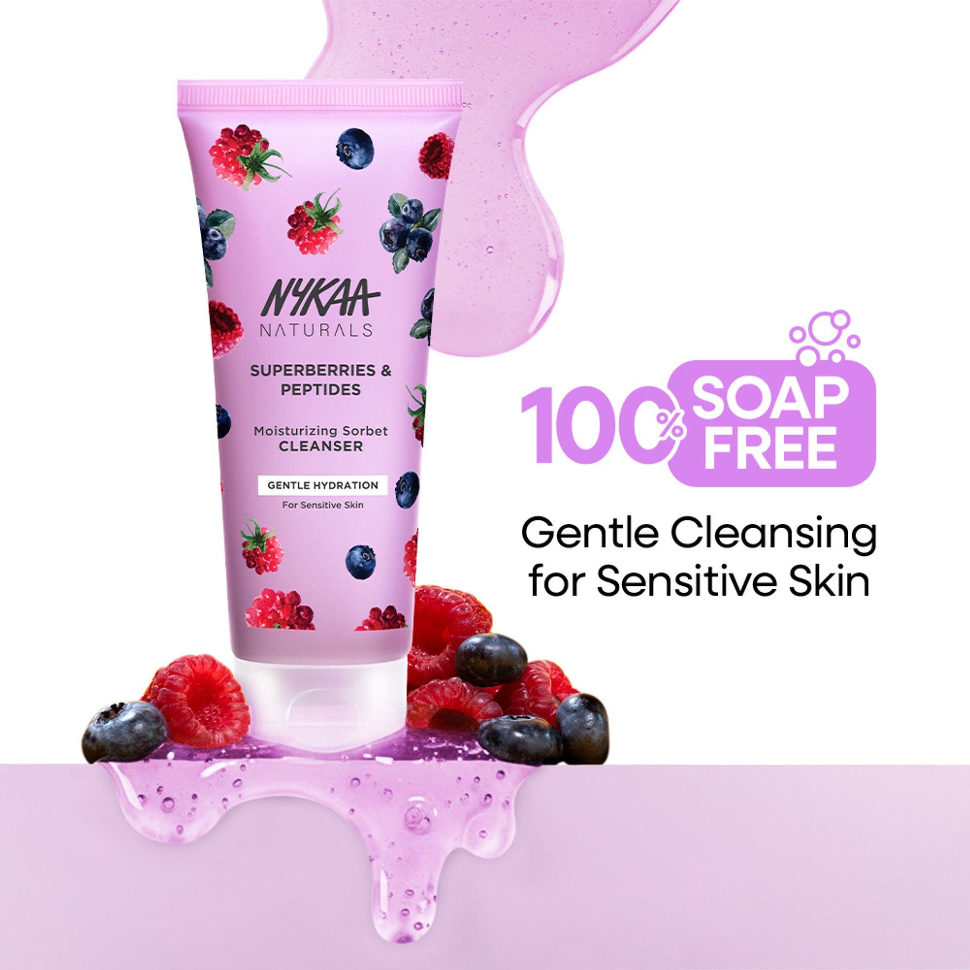 Nykaa Anti-Acne Face Wash With Salicylic Acid, Tea Tree & Neem - For Oily & Acne Prone Skin - Peptides Superberries