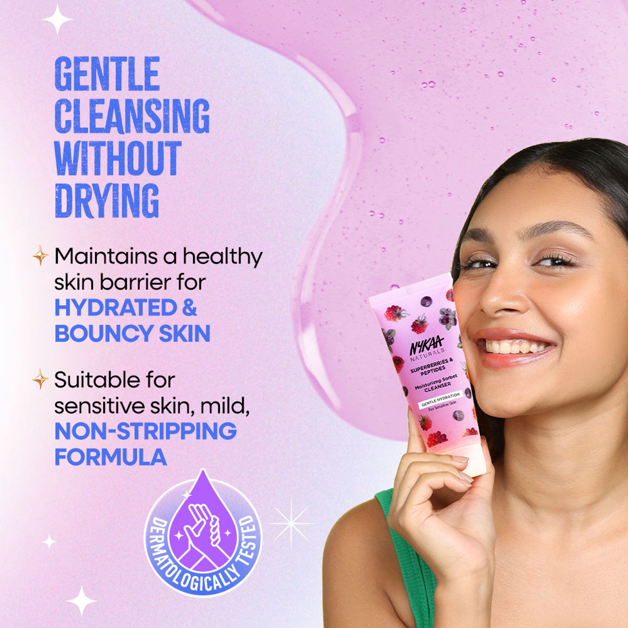 Nykaa Anti-Acne Face Wash With Salicylic Acid, Tea Tree & Neem - For Oily & Acne Prone Skin - Peptides Superberries - Distacart
