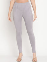 Thumbnail for TAG 7 Women Pack Of 2 Solid Comfort-Fit Ankle-Length Leggings - Distacart