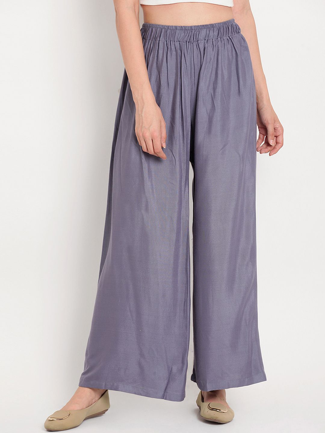 TAG 7 Women Pack of 2 Solid Flared Palazzos - Distacart