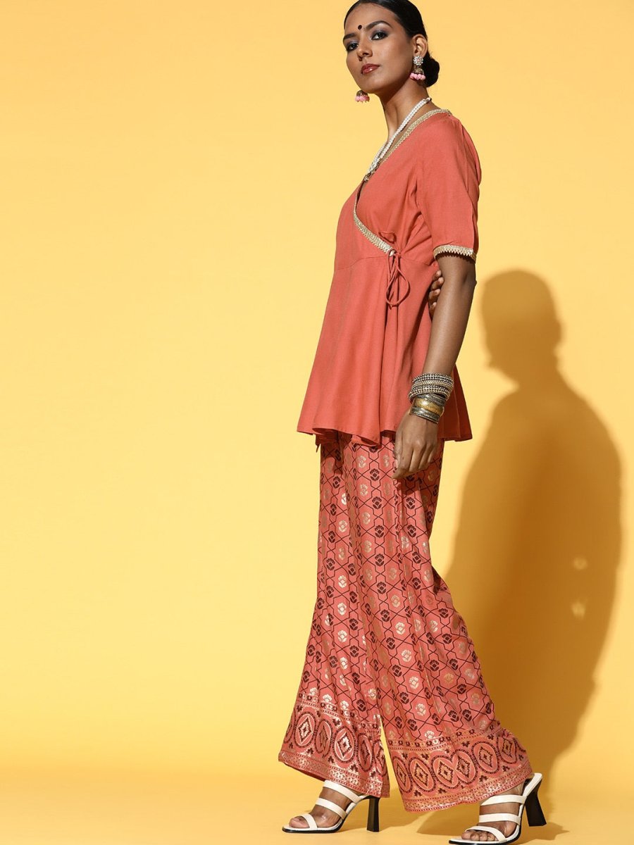 All About You Ethnic Motifs Viscose Rayon Kurta Set - Distacart