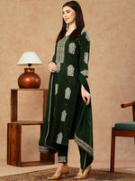 Thumbnail for Kalini Ethnic Motifs Printed Straight Kurta with Trousers & With Dupatta - Distacart
