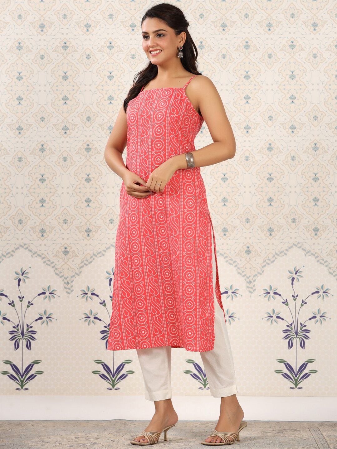 Ode by House of Pataudi Ethnic Motifs Printed Pure Cotton Kurta - Distacart