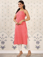 Thumbnail for Ode by House of Pataudi Ethnic Motifs Printed Pure Cotton Kurta - Distacart