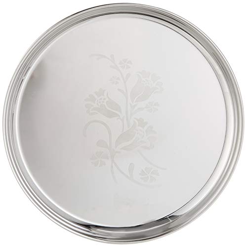 neelam Stainless Steel Thali Set 33 cm, Set of 12