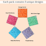Thumbnail for confect bunny sprinkles orange silver and sky blue red sprinkles pack of 5 100gms