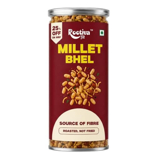 Image 2 of Millet Bhel / 100 g (Pack of 1) for the product ROOTIVAFIT Millet Bhel Chatpata Multigrain Snack
