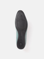 Thumbnail for House of Pataudi Men Mint Green & Beige Embroidered Handcrafted Slip-Ons