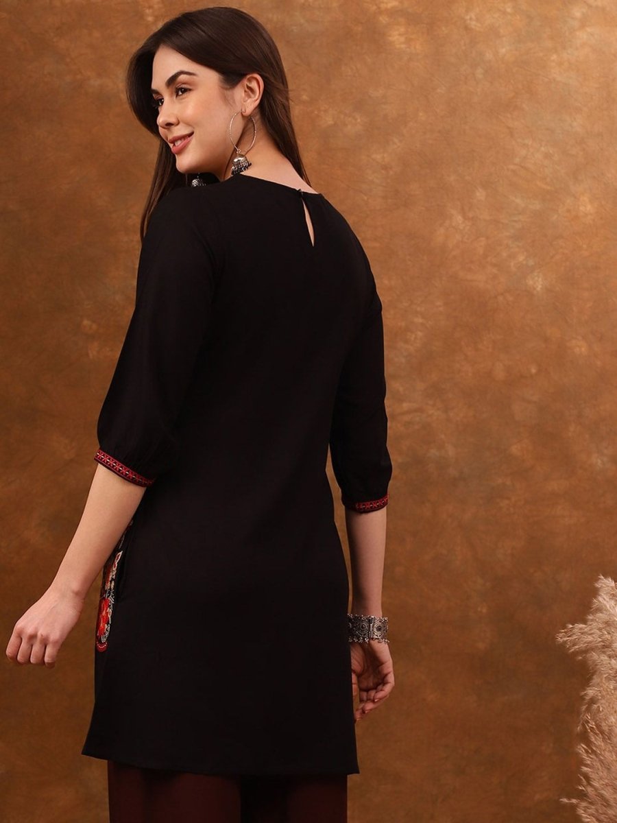 Anouk Ethnic Motifs Embroidered A-Line Kurta