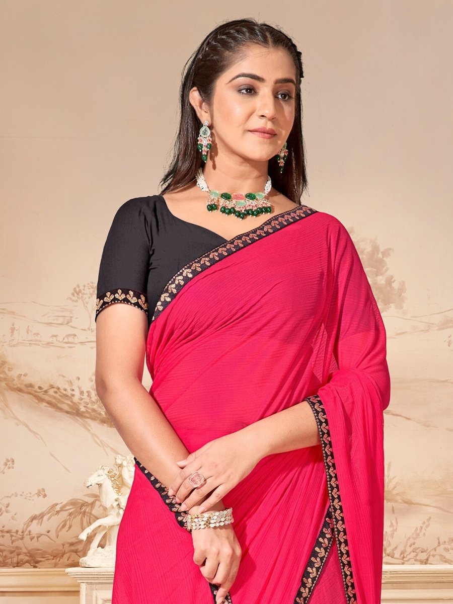 Anouk Pure Chiffon Saree - Distacart