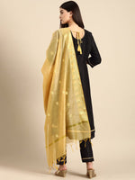 Thumbnail for All About You Women Black Printed Regular Kurta with Trousers & With Dupatta - Distacart