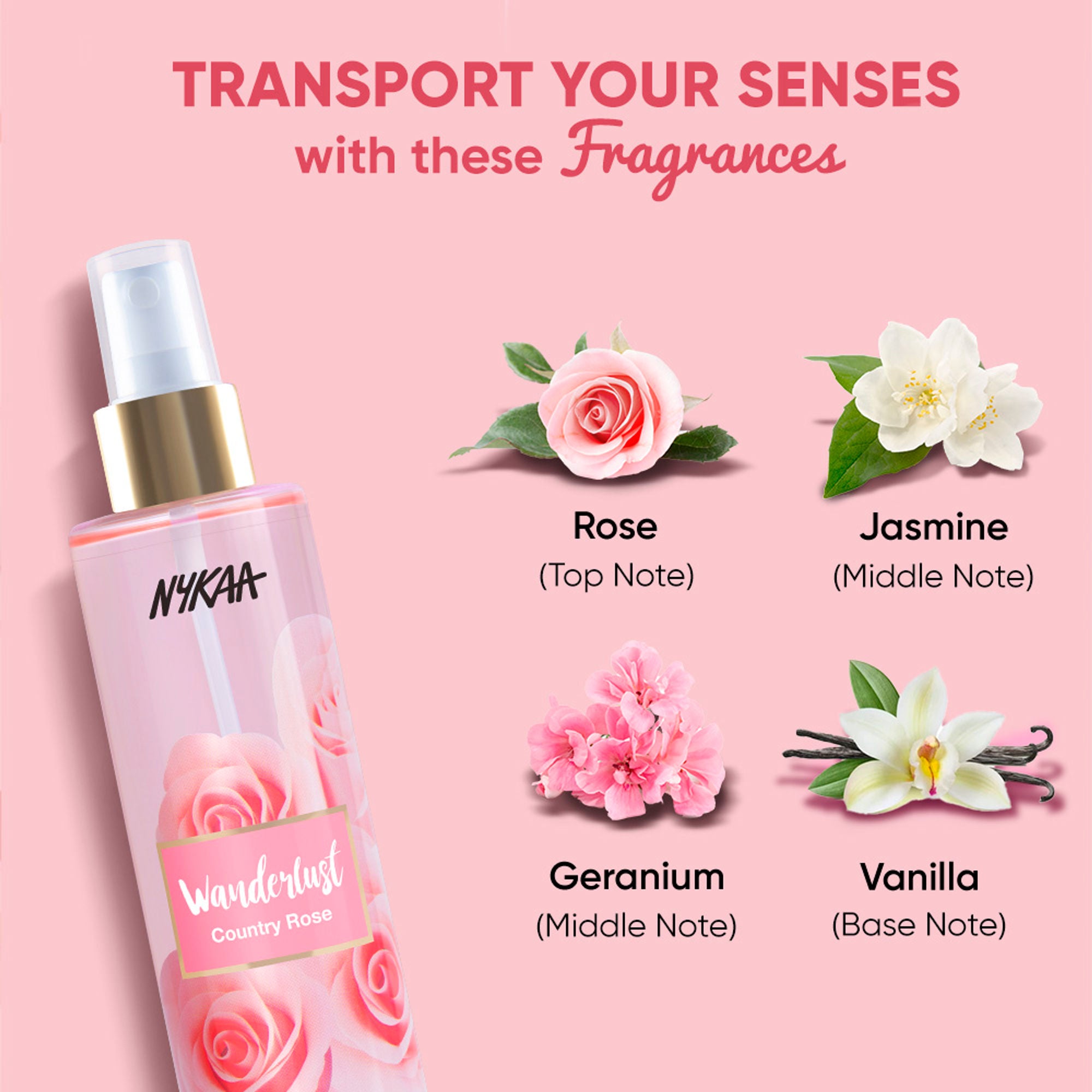 Wanderlust Fragrance Mist For Her - Country Rose - Distacart