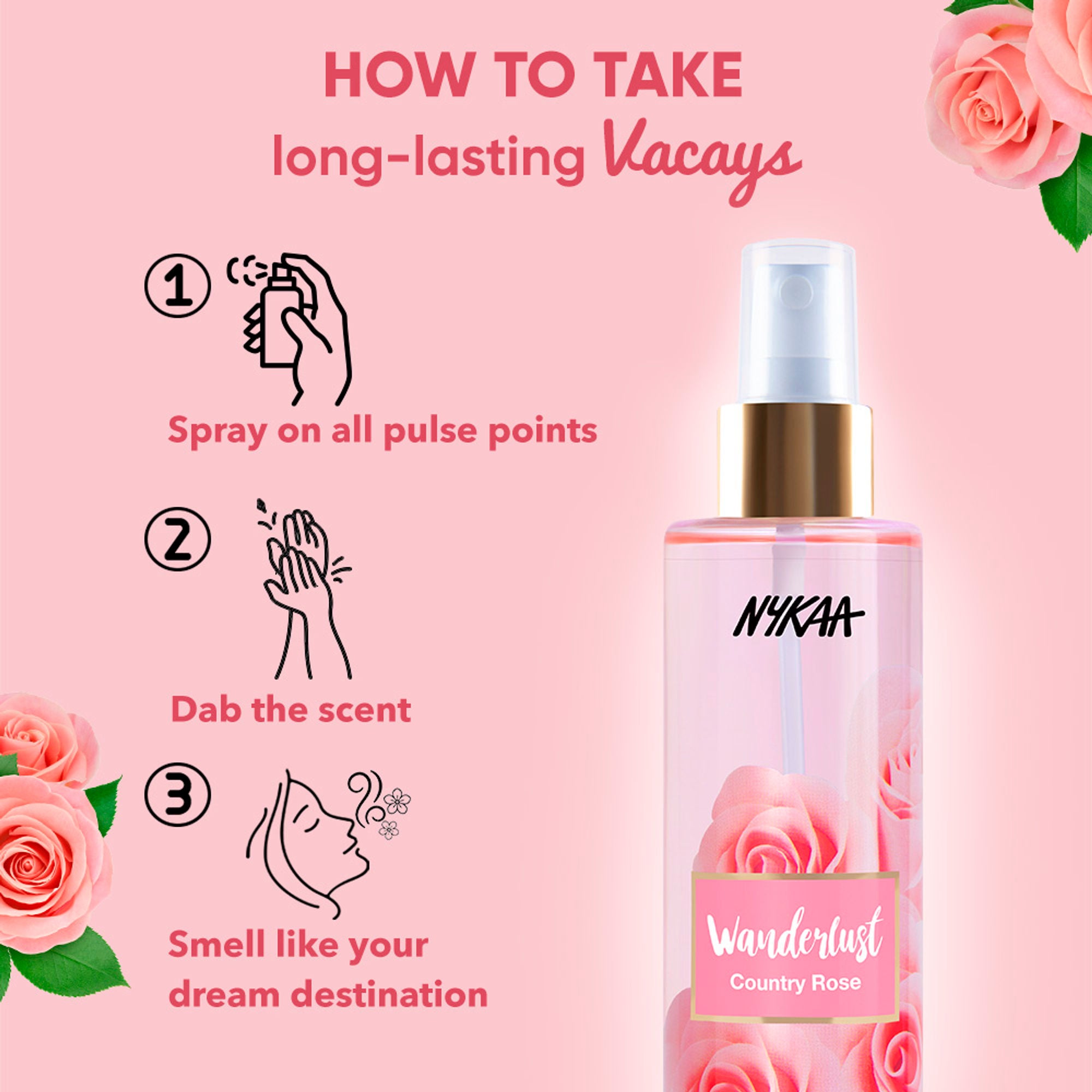 Wanderlust Fragrance Mist For Her - Country Rose - Distacart