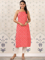 Thumbnail for Ode by House of Pataudi Ethnic Motifs Printed Pure Cotton Kurta - Distacart