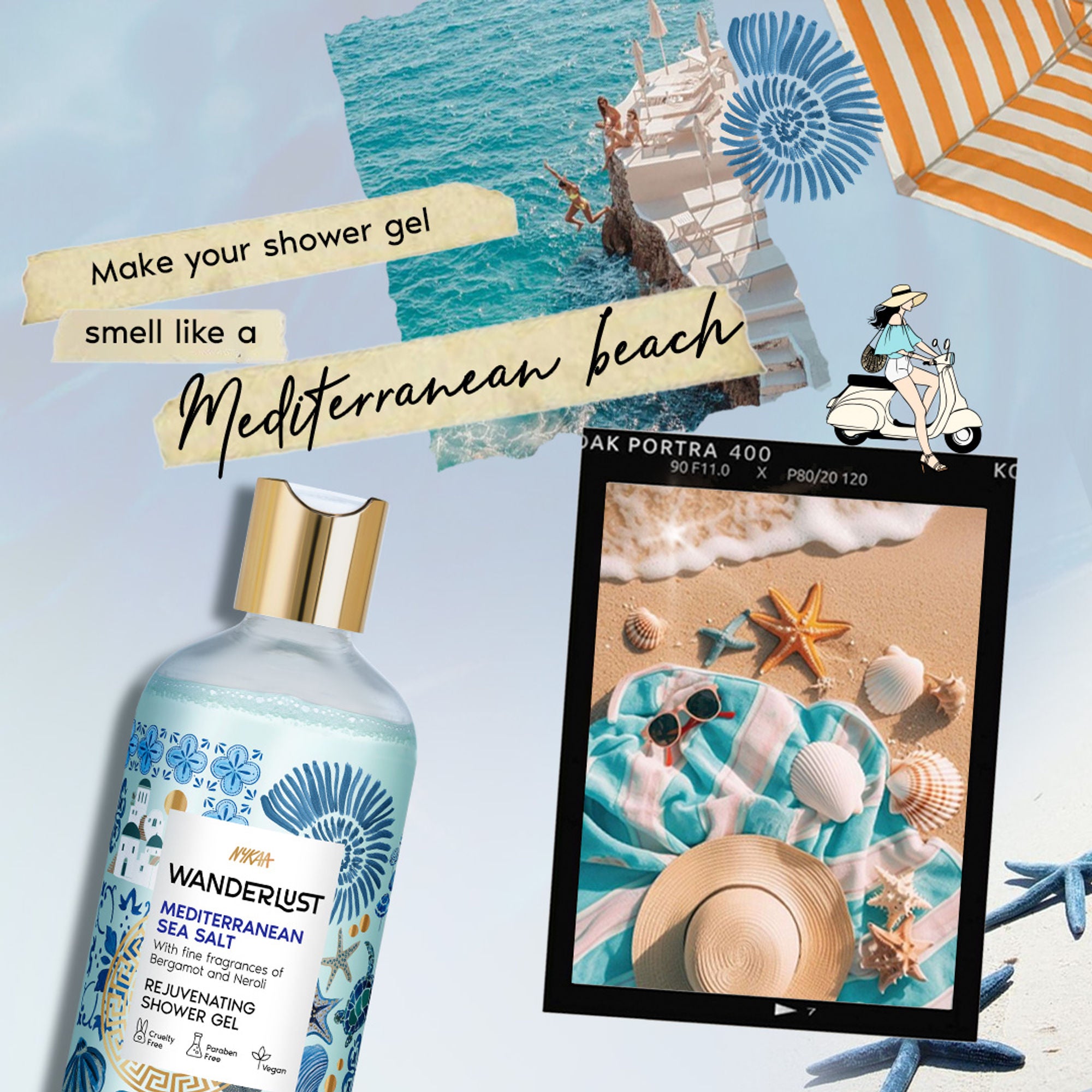 Wanderlust Shower Gels - Mediterranean-Sea-Salt - Distacart