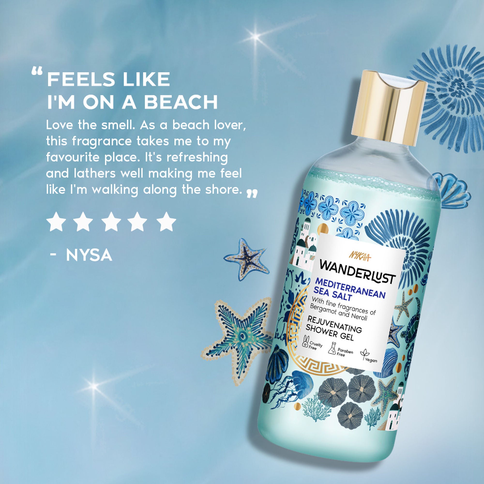 Wanderlust Shower Gels - Mediterranean-Sea-Salt - Distacart