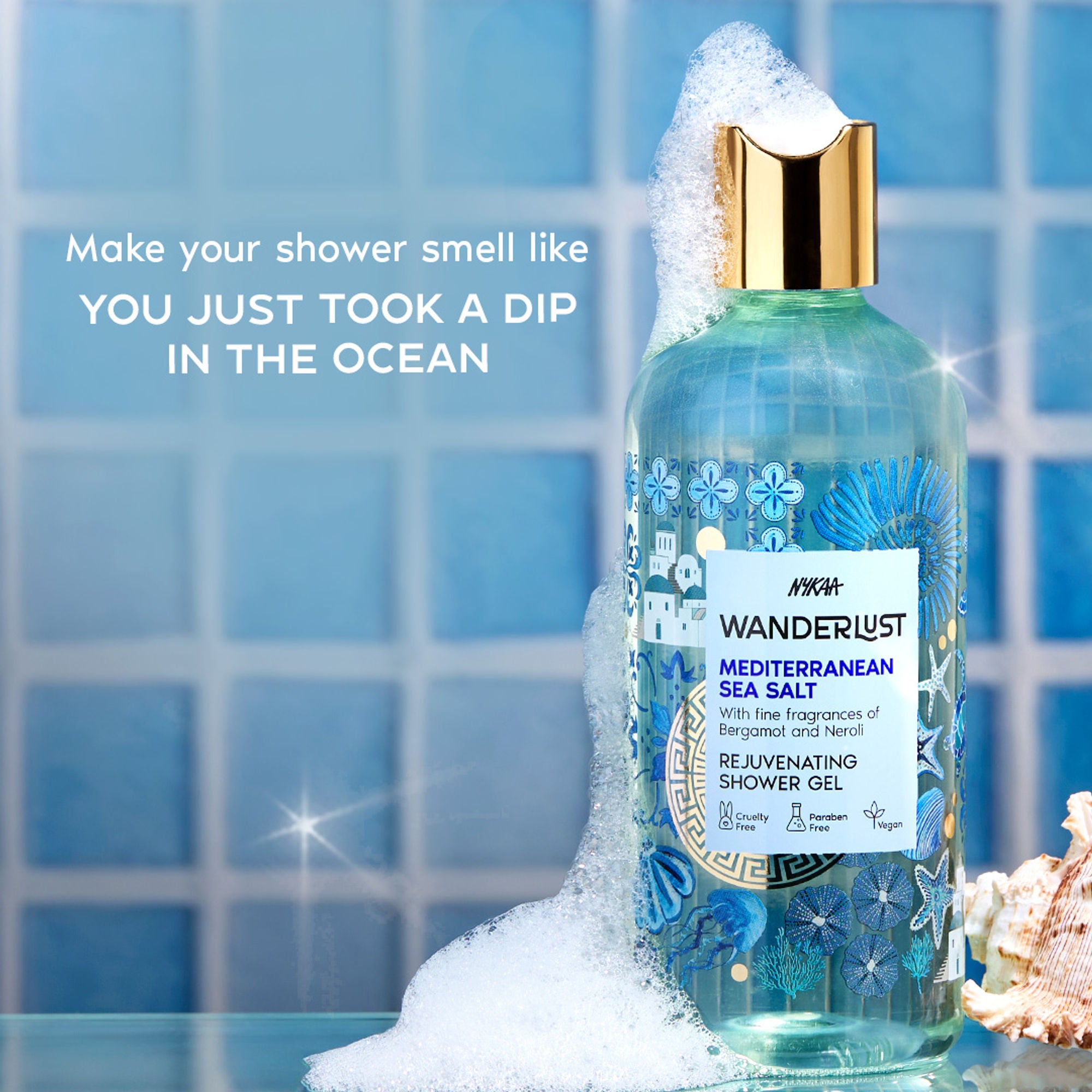 Wanderlust Shower Gels - Mediterranean-Sea-Salt - Distacart