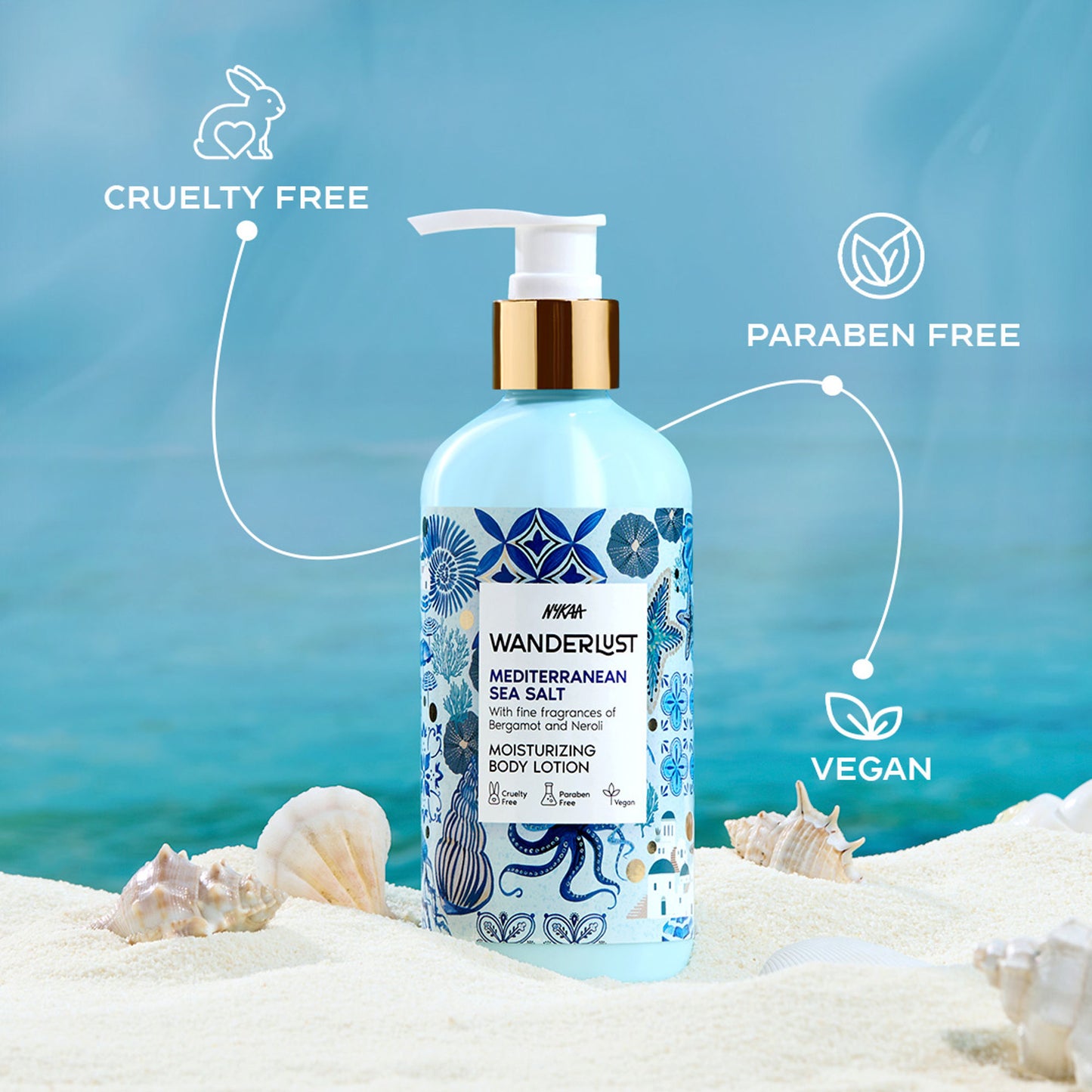 Wanderlust Moisturizing Body Lotion - Mediterranean-Sea-Salt - Distacart