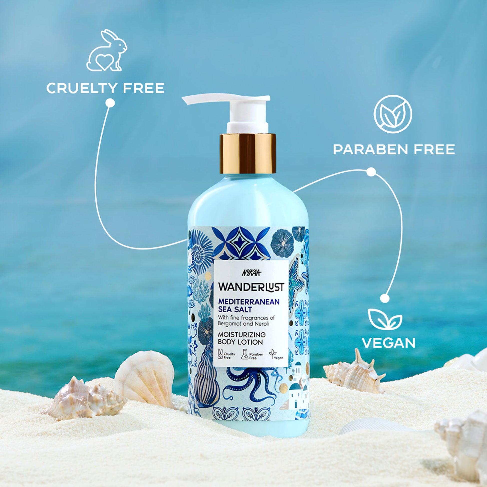Wanderlust Moisturizing Body Lotion - Mediterranean-Sea-Salt - Distacart