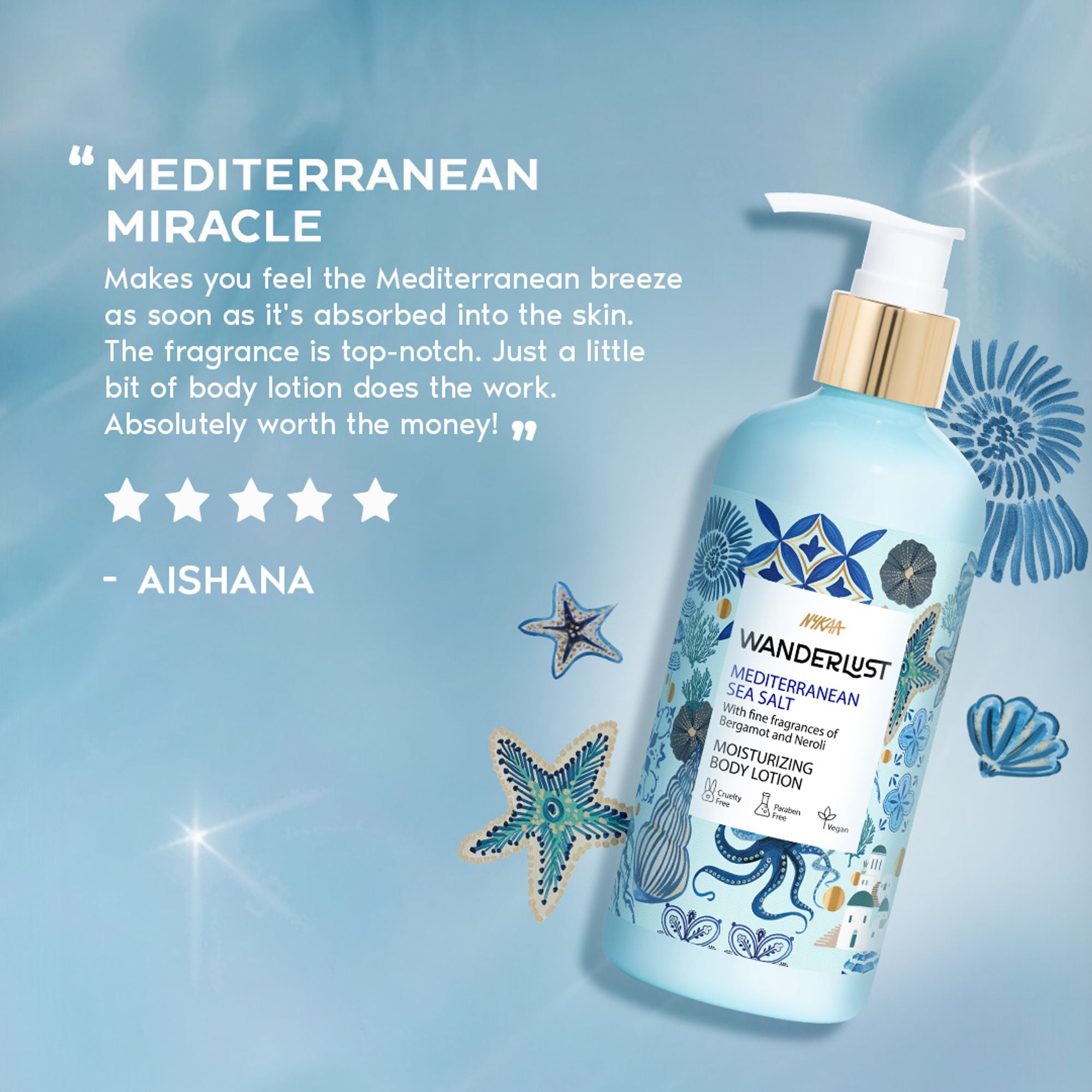 Wanderlust Moisturizing Body Lotion - Mediterranean-Sea-Salt - Distacart