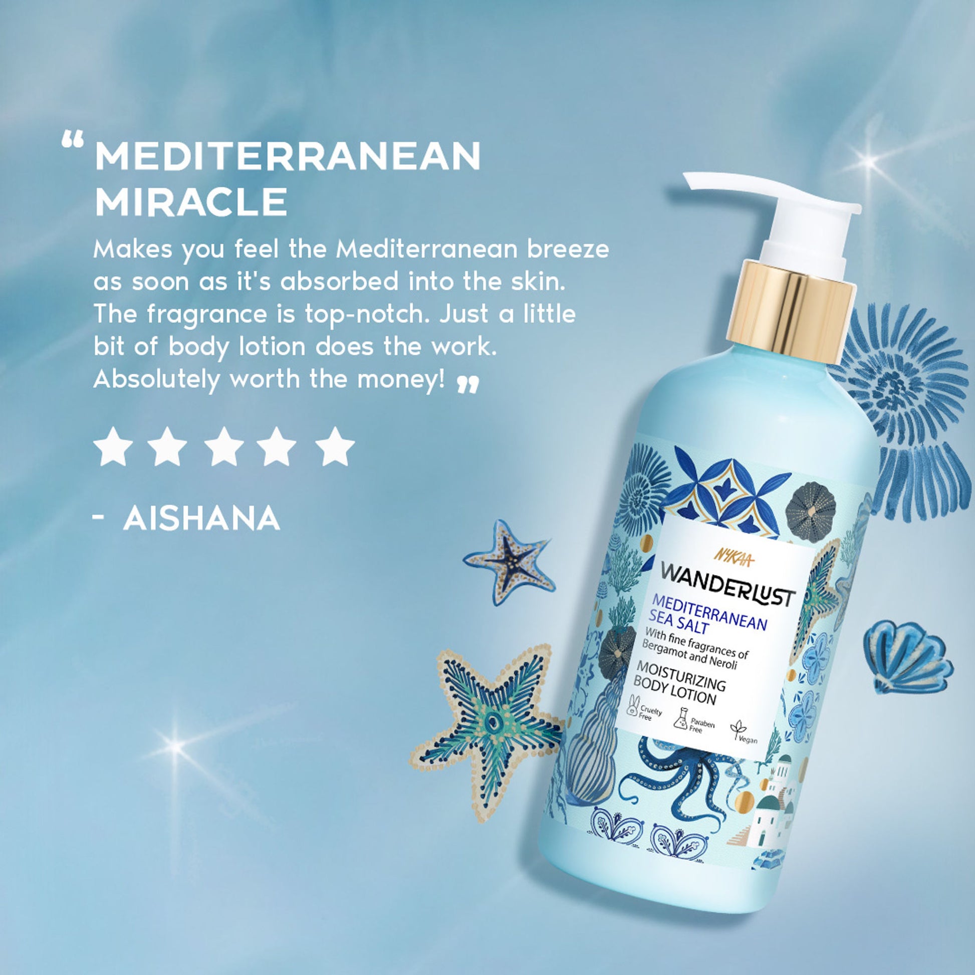 Wanderlust Moisturizing Body Lotion - Mediterranean-Sea-Salt - Distacart
