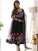 Thumbnail for Kalini Women Floral Printed Regular Kurta with Trousers & With Dupatta - Distacart