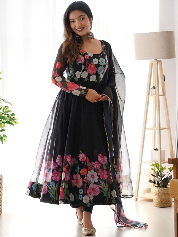 Kalini Women Floral Printed Regular Kurta with Trousers & With Dupatta - Distacart