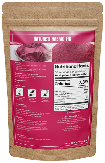 Ayura Origins Nature's Haemo Fix Powder - Distacart