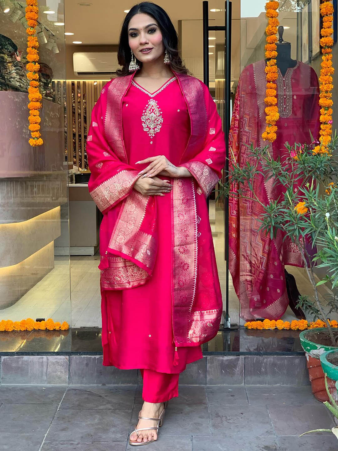 Kalini Regular Kurta with Trousers & With Dupatta - Distacart
