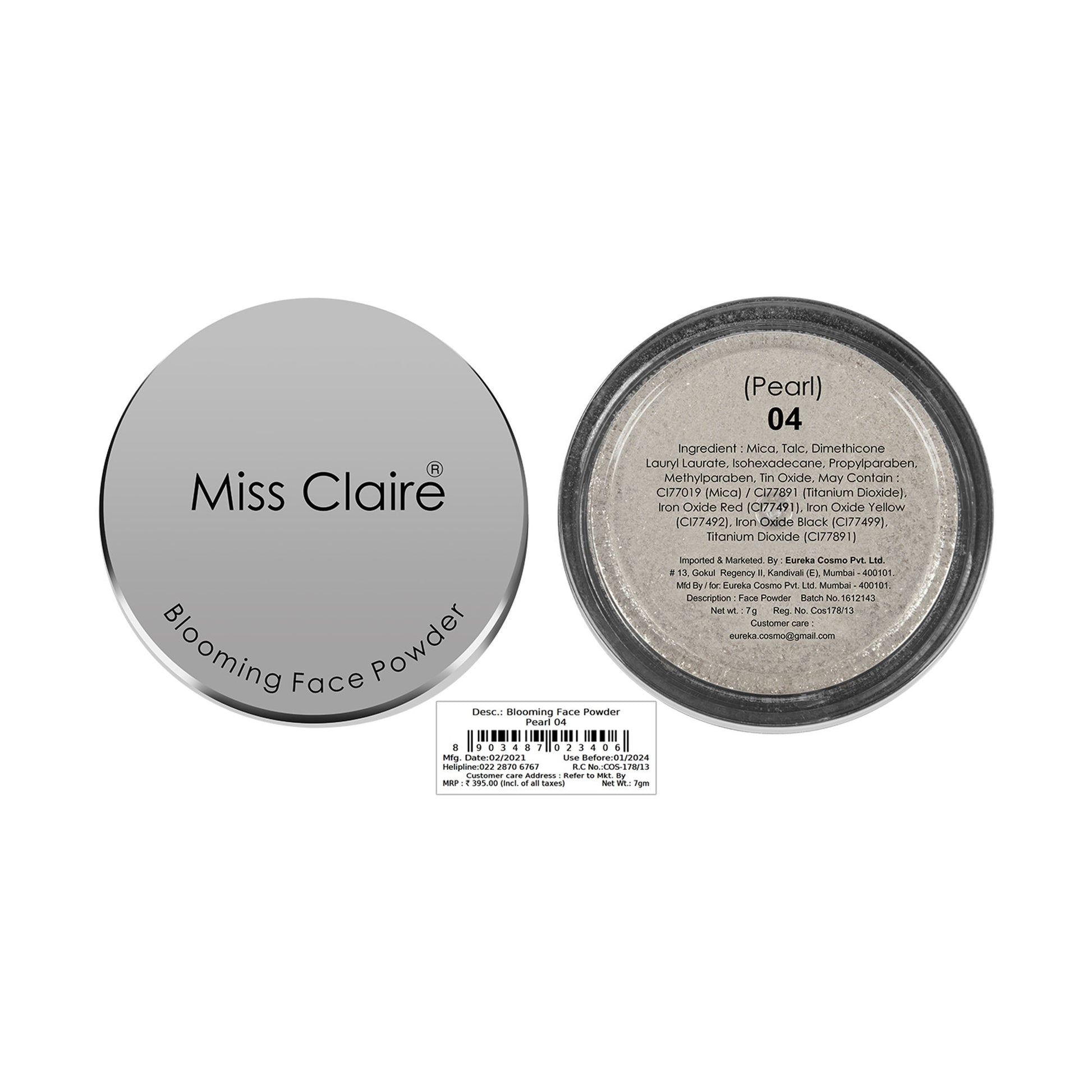 Miss Claire Blooming Face Powder - Pearl 04 - Distacart