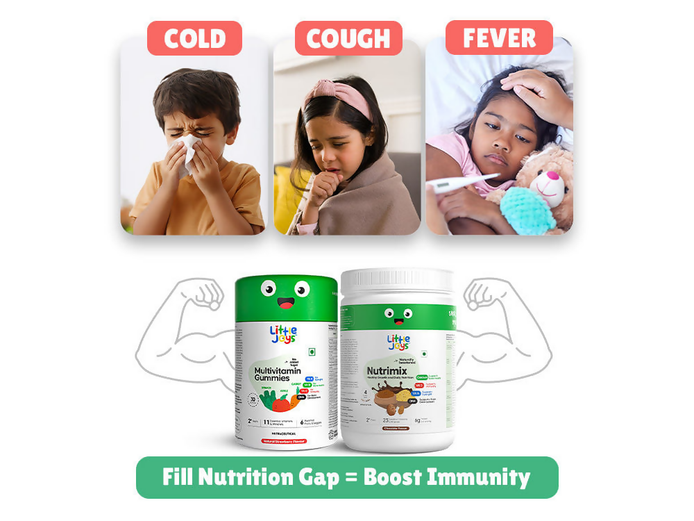 Little Joys Nutrimix & Multivitamin Gummies Immunity Boosting Kit 2-6 years - Distacart