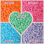 Thumbnail for confect bunny sprinkles orange silver and sky blue red sprinkles pack of 5 100gms