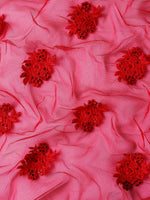 Thumbnail for kasee Ethnic Motifs Embroidered Net Saree