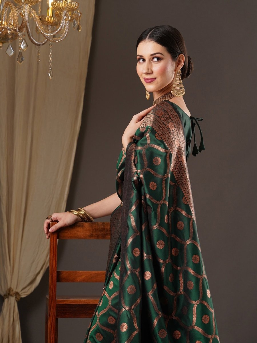 Anouk Woven Design Zari Silk Blend Banarasi Saree - Distacart