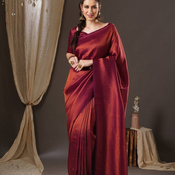 Anouk Woven Design Zari Kanjeevaram Saree - Distacart