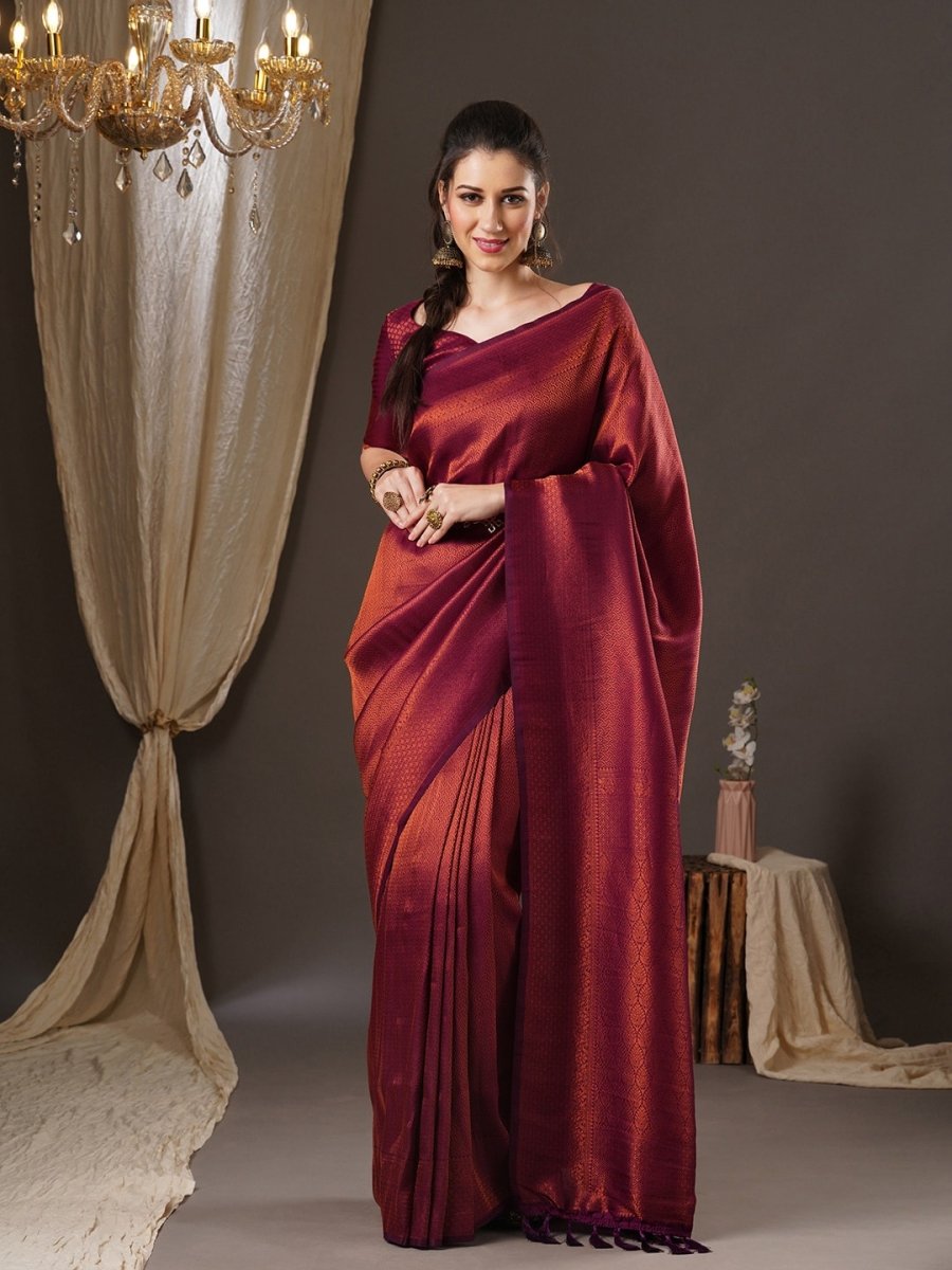 Anouk Woven Design Zari Kanjeevaram Saree - Distacart