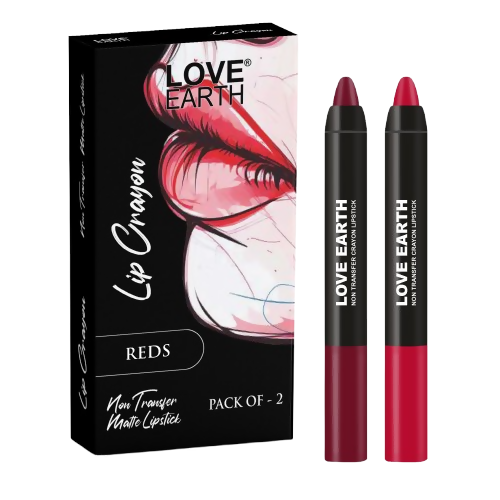 Love Earth Lip Crayon Non-Transfer Lipstick - Reds - Distacart