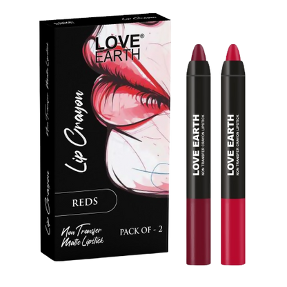 Love Earth Lip Crayon Non-Transfer Lipstick - Reds - Distacart