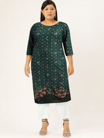 Thumbnail for All About You Women Floral & Geometric Printed Straight Kurta - Distacart