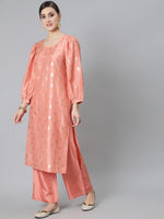 Thumbnail for Aks Ethnic Motifs Printed Regular Kurta With Palazzos - Distacart