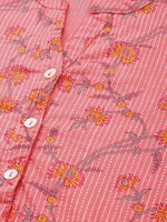 Thumbnail for All About You Women Pink & Yellow Floral Printed Kurta - Distacart