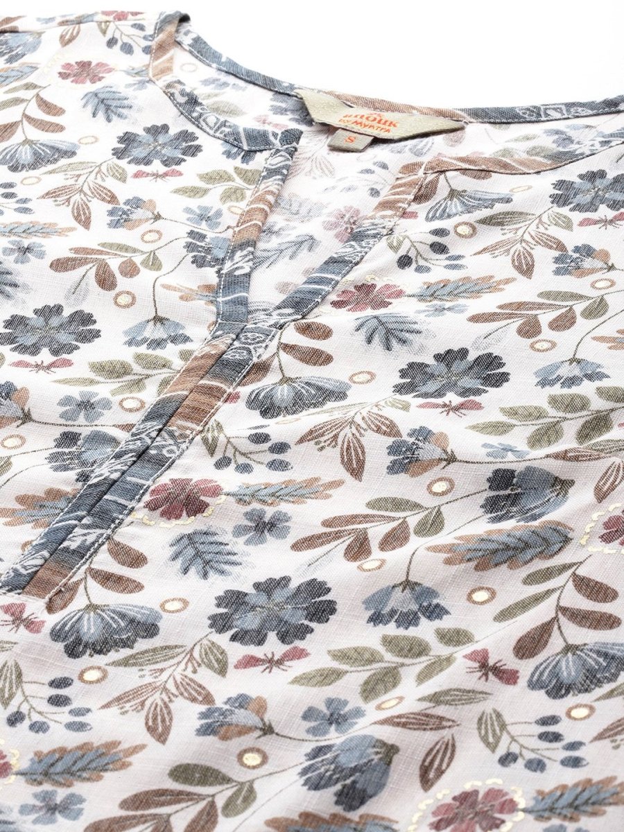 Anouk Women Floral Printed Regular Kurta with Trousers & With Dupatta - Distacart