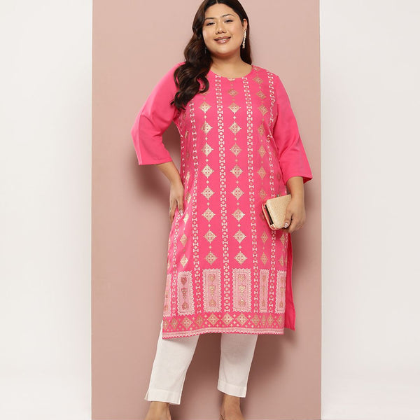 Sztori Plus Size Ethnic Printed Kurta - Distacart