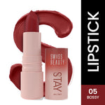 Thumbnail for Swiss Beauty Stay All Day Lipstick - 05 Bossy
