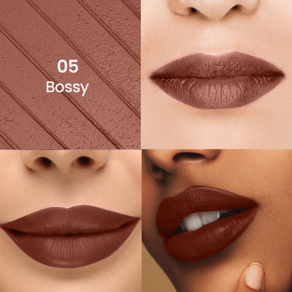 Swiss Beauty Stay All Day Lipstick - 05 Bossy - Distacart