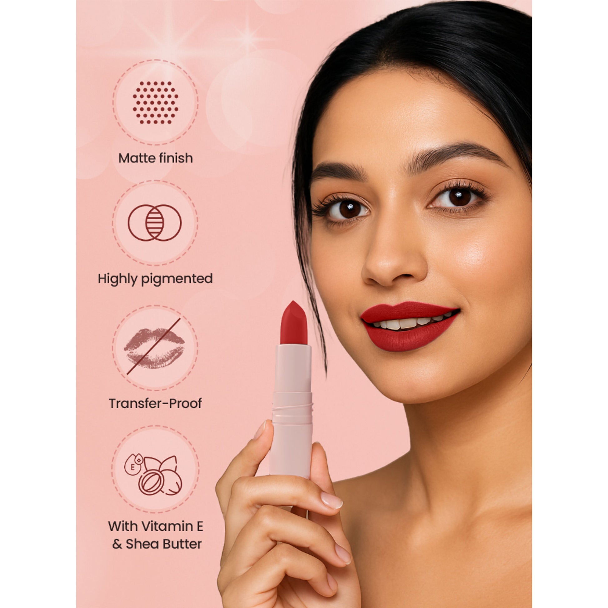 Swiss Beauty Stay All Day Lipstick - 10 Foxy - Distacart