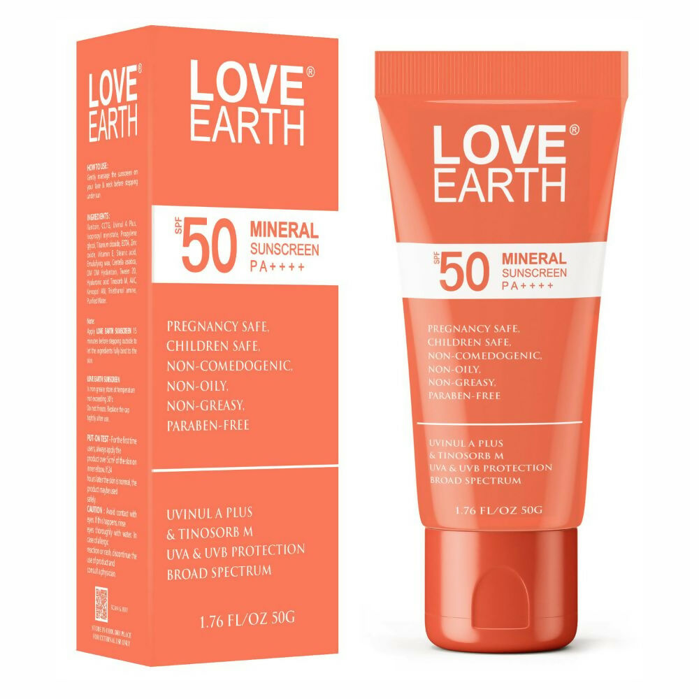 Love Earth Mineral Sunscreen White - Distacart