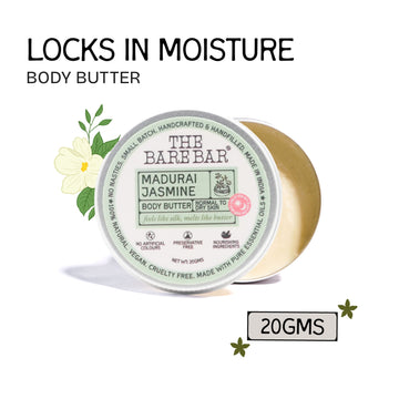 The Bare Bar Madurai Jasmine Body Butter - Floral moisturizer for smooth, radiant skin - 20g