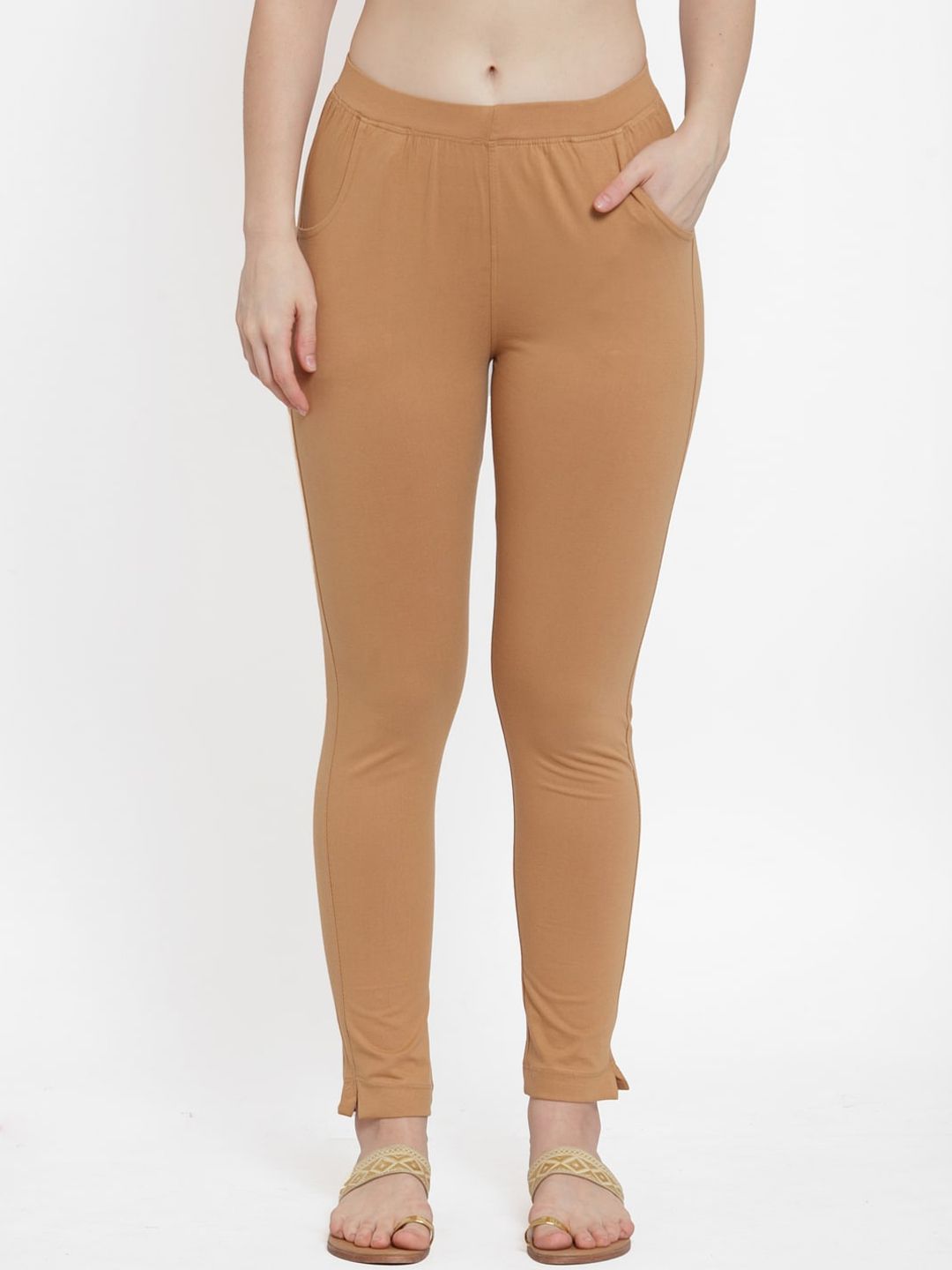 TAG 7 Women Pack Of 2 Solid Straight-Fit Ankle-Length Leggings - Distacart