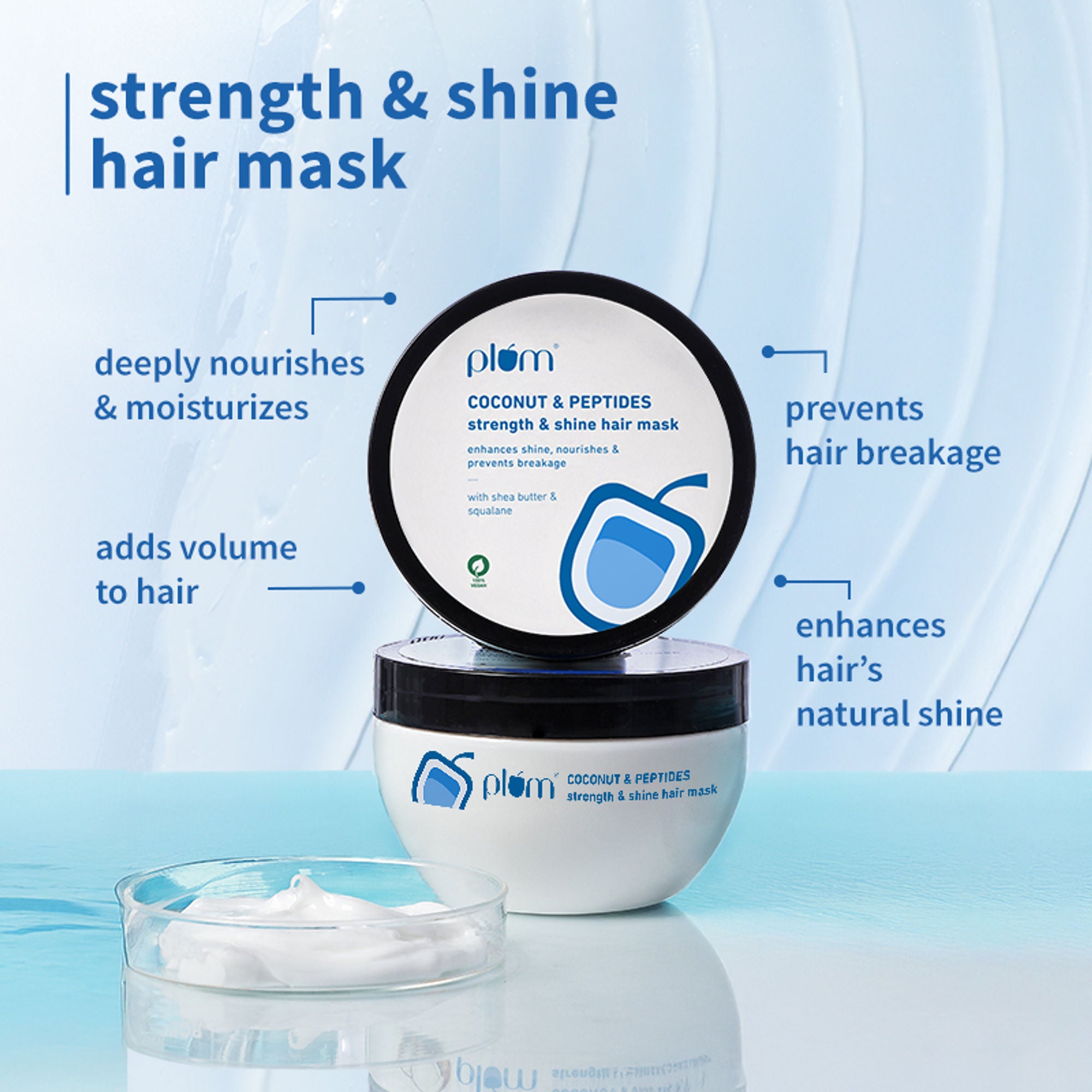 Plum Coconut & Peptides Strength & Shine Combo